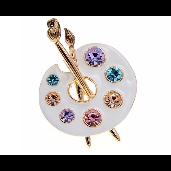 BOGO - ARTIST PALETTE BROOCH - Picture 1 of 2